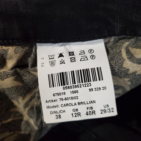Brax Feel Good Womens Carola Brillian Straight Leg Jeans Size 29 Black Stretch - Picture 8 of 12